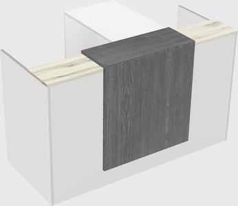 L-shaped modular reception