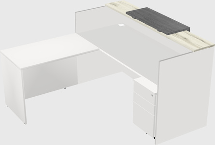 L-shaped modular reception