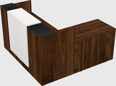 L-shaped modular reception