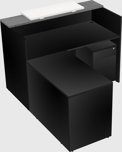 L-shaped modular reception