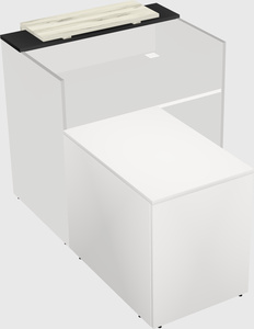 L-shaped modular reception