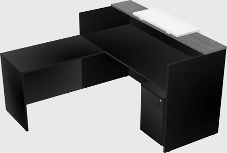 L-shaped modular reception