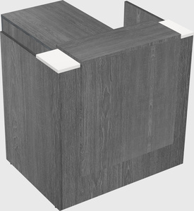 L-shaped modular reception