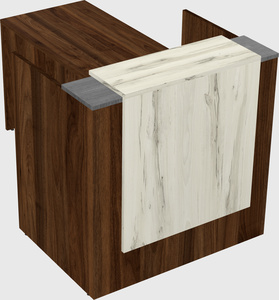 L-shaped modular reception