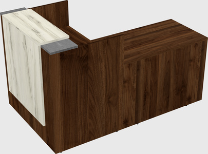 L-shaped modular reception