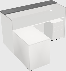 L-shaped modular reception