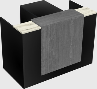 L-shaped modular reception