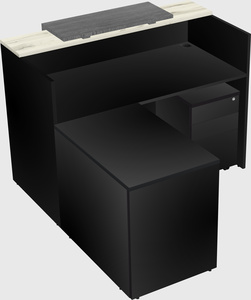L-shaped modular reception