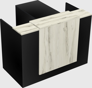 L-shaped modular reception