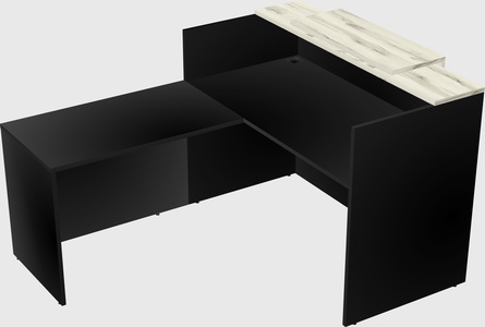 L-shaped modular reception