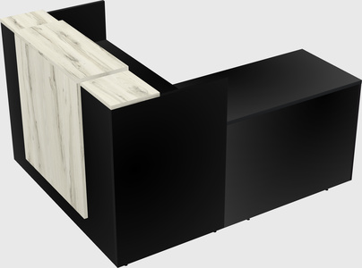 L-shaped modular reception
