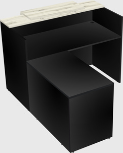 L-shaped modular reception