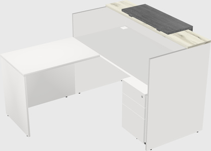 L-shaped modular reception