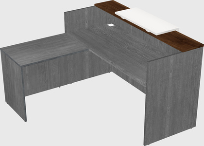 L-shaped modular reception