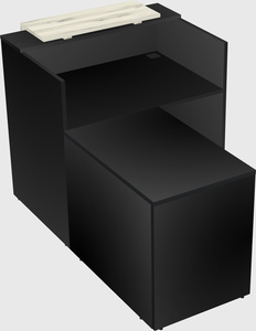 L-shaped modular reception