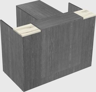 L-shaped modular reception