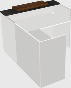 L-shaped modular reception