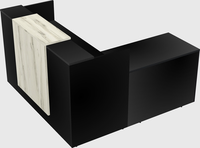 L-shaped modular reception