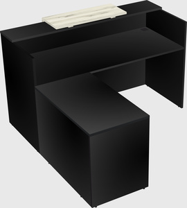 L-shaped modular reception