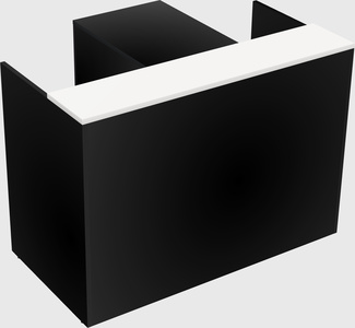 L-shaped modular reception
