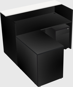 L-shaped modular reception