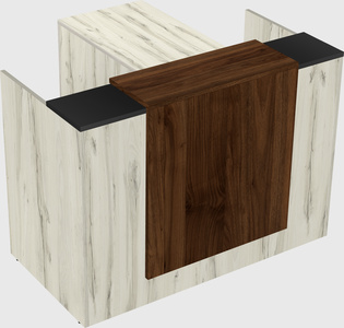 L-shaped modular reception