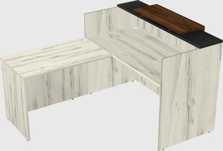 L-shaped modular reception