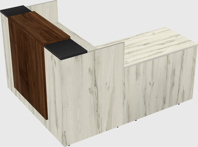 L-shaped modular reception