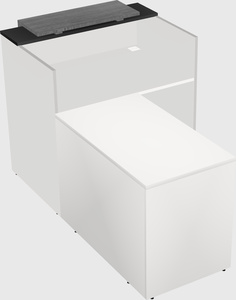 L-shaped modular reception