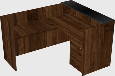 L-shaped modular reception