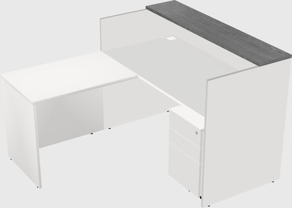 L-shaped modular reception