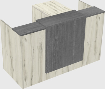 L-shaped modular reception