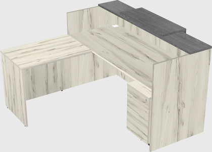 L-shaped modular reception