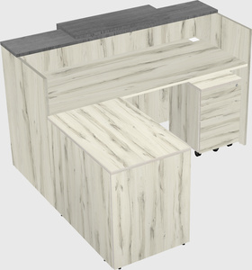 L-shaped modular reception