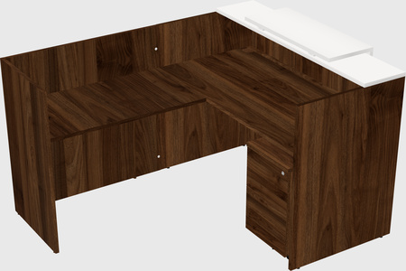L-shaped modular reception