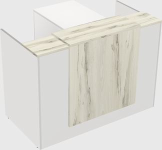 L-shaped modular reception