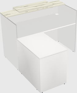 L-shaped modular reception