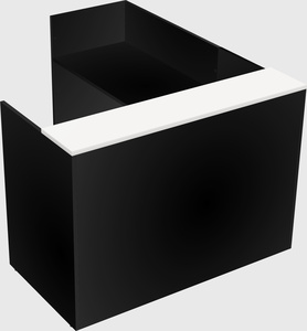 L-shaped modular reception