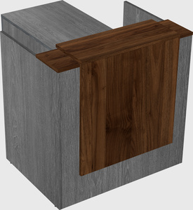 L-shaped modular reception