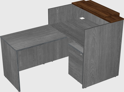L-shaped modular reception
