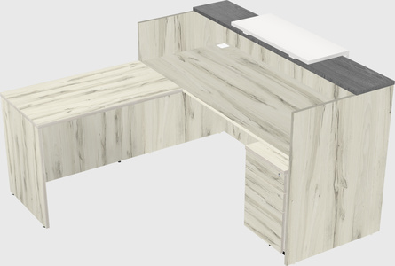 L-shaped modular reception