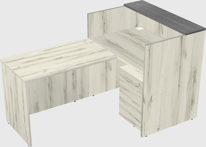 L-shaped modular reception