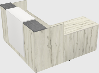 L-shaped modular reception