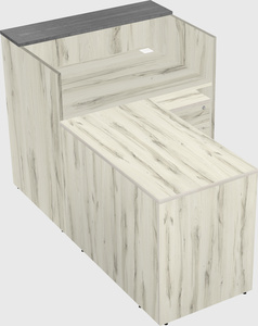 L-shaped modular reception