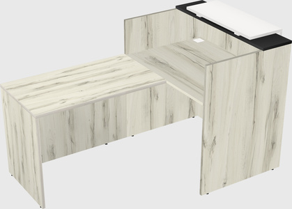 L-shaped modular reception