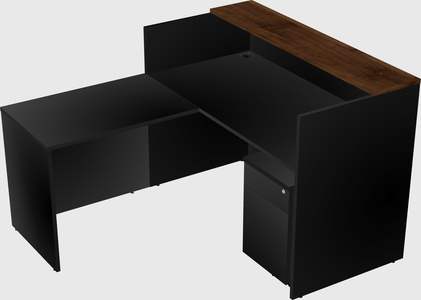 L-shaped modular reception