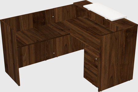 L-shaped modular reception