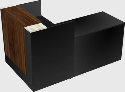 L-shaped modular reception