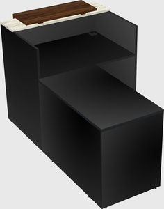 L-shaped modular reception