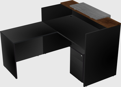 L-shaped modular reception